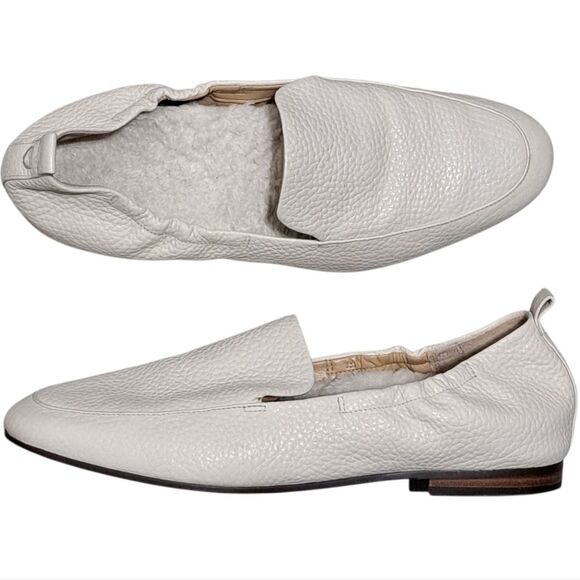 Vionic Amora Faux Fur Casual Balletcore Slip On Loafer Cream Size 8.5 - Picture 1 of 16